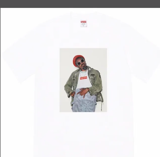 é S White M and L Andr 22FW Short Tee Benjamin XL Black Person Andr Photo sleeved T-shirt é 0516